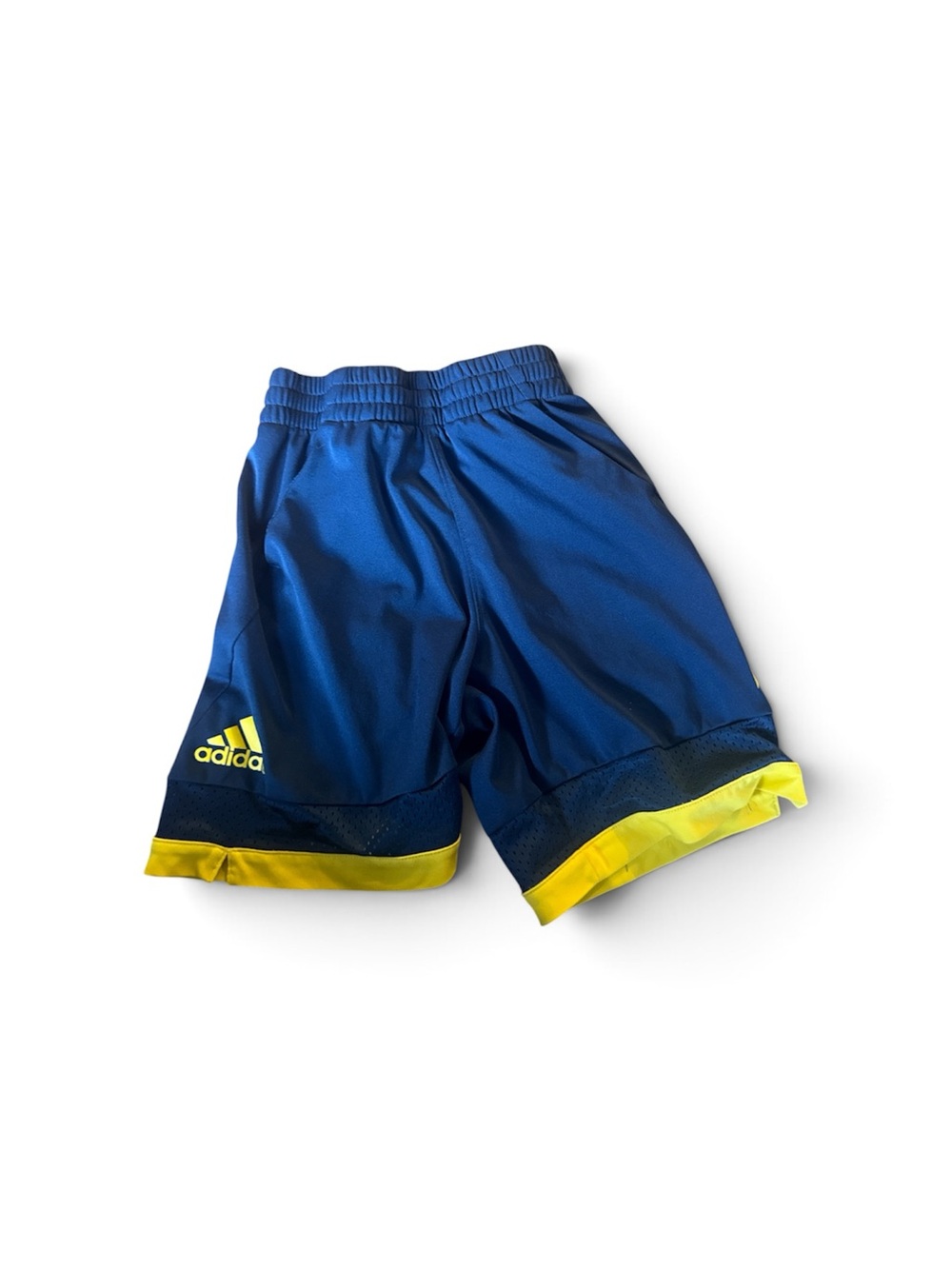 adidas Kids Royal Blue Shorts with Yellow Trim